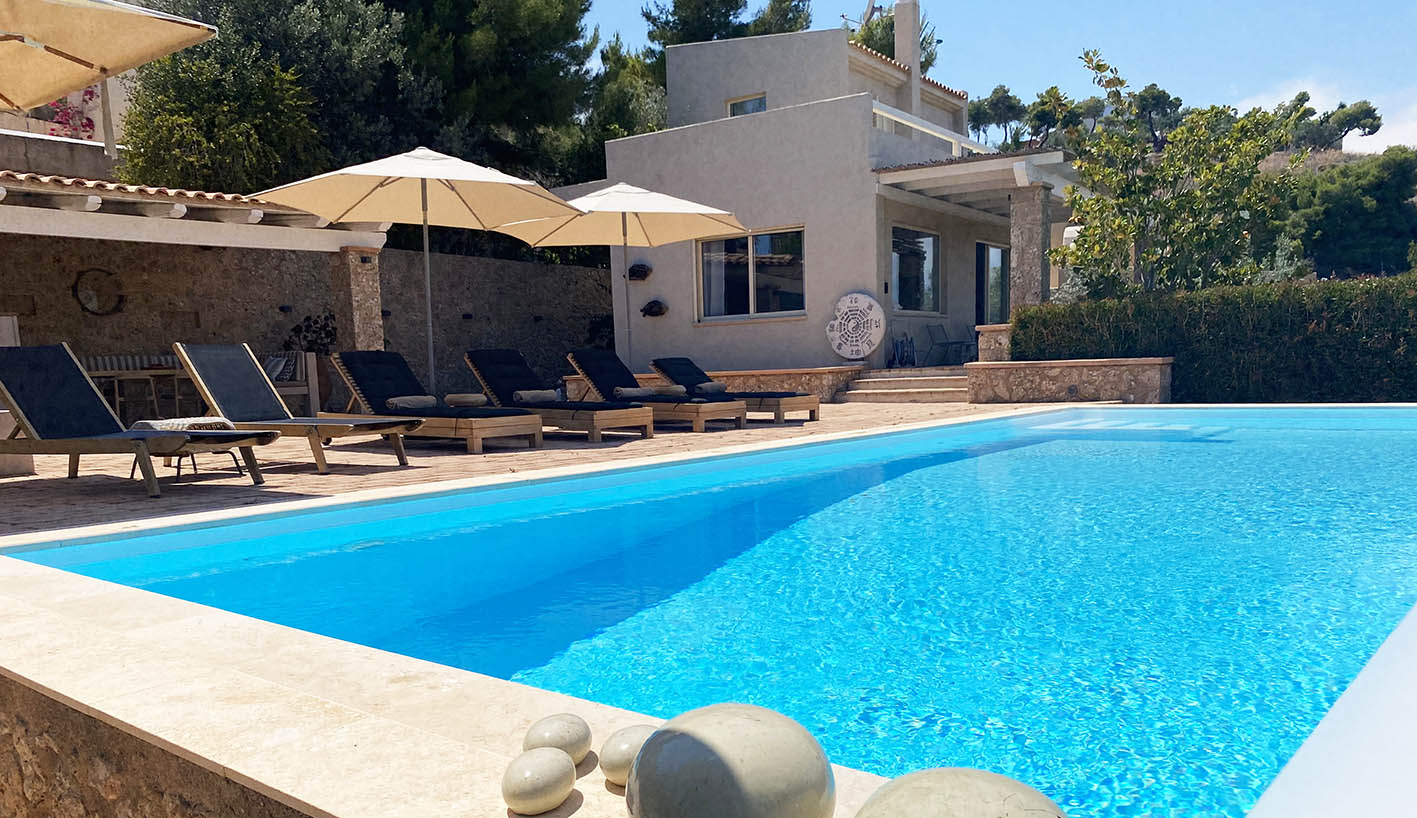 Big Blue Villa Porto Heli Veranda View