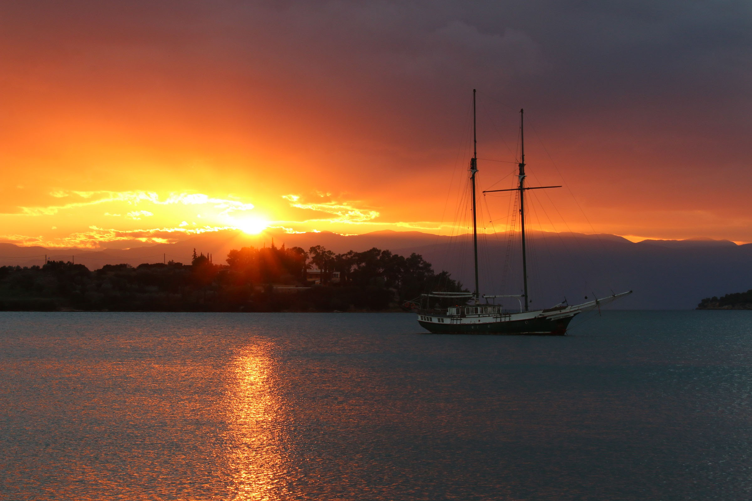 Big Blue Villa Porto Heli sunset