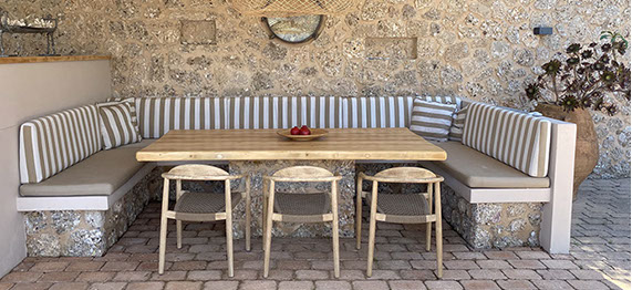 Big Blue Villa Porto Heli outdoor dining area