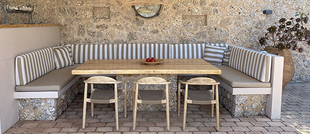 Big Blue Villa Porto Heli outdoor dining area